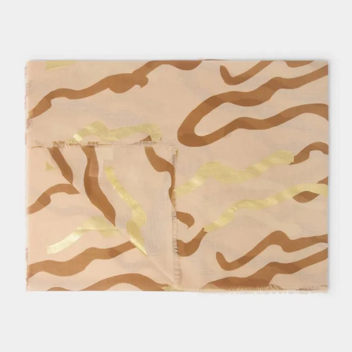 Women Printed Foil Scarf Katie Loxton Scarves and Swear
