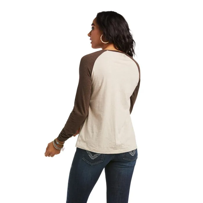 Women REAL Ariat Graphic Tee Oatmeal Heather Ariat TShirts and Tops Women REAL Ariat Graphic Tee Oatmeal Heather Ariat TShirts and Tops