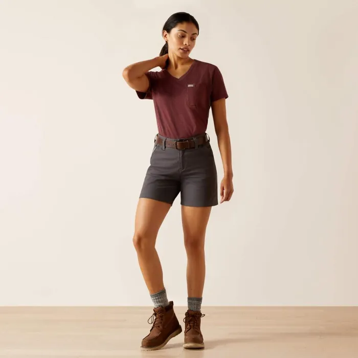 Women Rebar PR Made Tough 6034 Short Rebar Grey Ariat Pants and Shorts Women Rebar PR Made Tough 6034 Short Rebar Grey Ariat Pants and Shorts