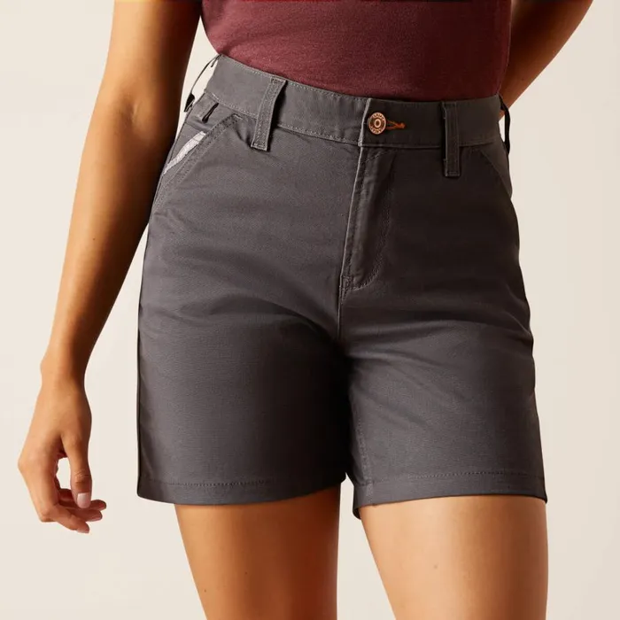 Women Rebar PR Made Tough 6034 Short Rebar Grey Ariat Pants and Shorts Women Rebar PR Made Tough 6034 Short Rebar Grey Ariat Pants and Shorts
