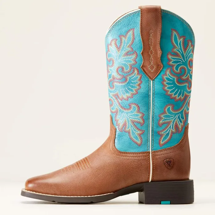 Women Round Up Wide Square Toe StretchFit Western Boot Buff Blonde Ariat Western Boots Women Round Up Wide Square Toe StretchFit Western Boot Buff Blonde Ariat Western Boots