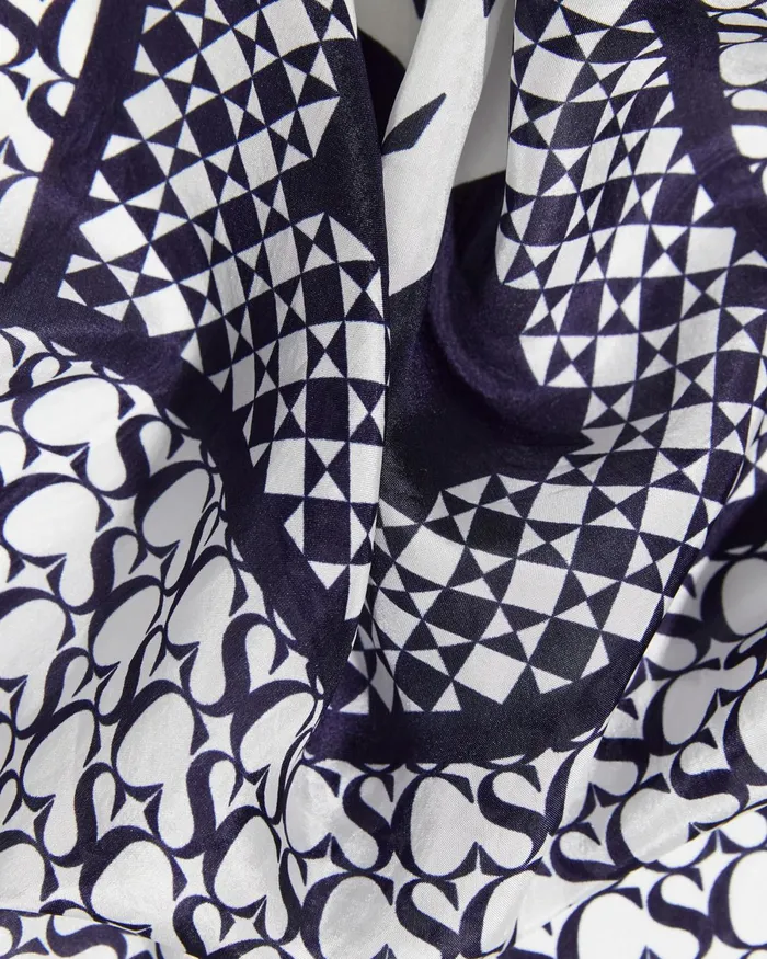 Women Scarves Sportscraft Logo Silk Scarf Classic Navy