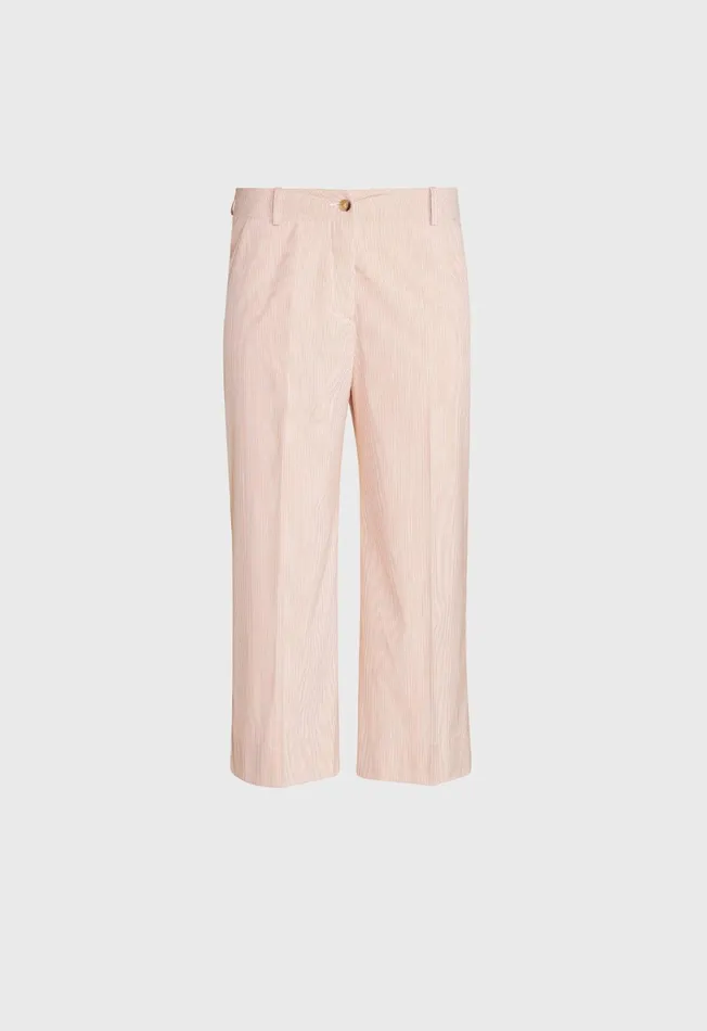 Women Seersucker Trouser Caramel Paul Stuart Bottoms