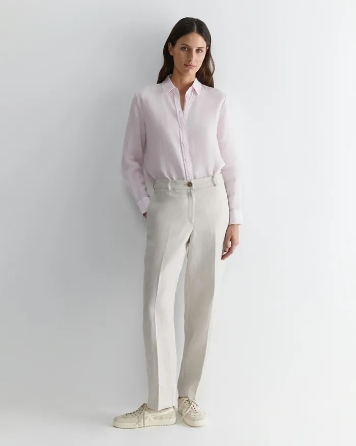 Women Shirts Sportscraft Dahlia Long Sleeve Linen Shirt Pink