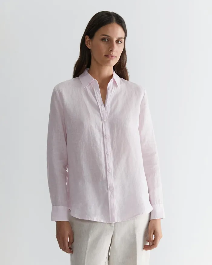 Women Shirts Sportscraft Dahlia Long Sleeve Linen Shirt Pink