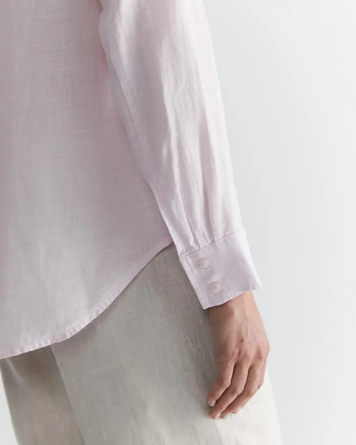 Women Shirts Sportscraft Dahlia Long Sleeve Linen Shirt Pink
