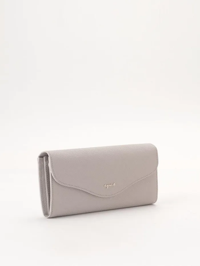 Women Small Leather Goods Agns B Beige Classic Leather Wallet