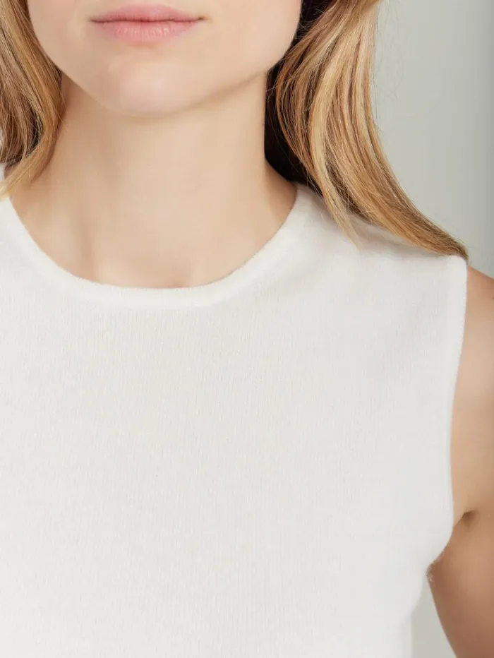 Women Sweaters Agns B Off White Cashmere Dublin Sleeveless Sweater