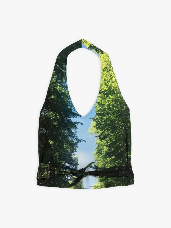 Women TShirts and Tank Tops Agns B Alle Alley Digital Print Backless Top