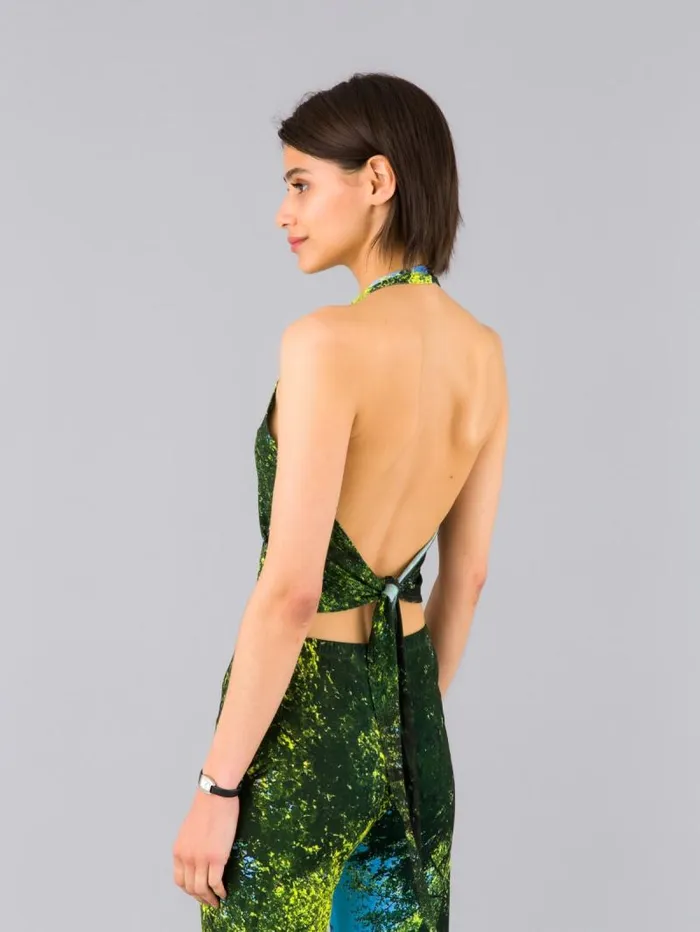 Women TShirts and Tank Tops Agns B Alle Alley Digital Print Backless Top