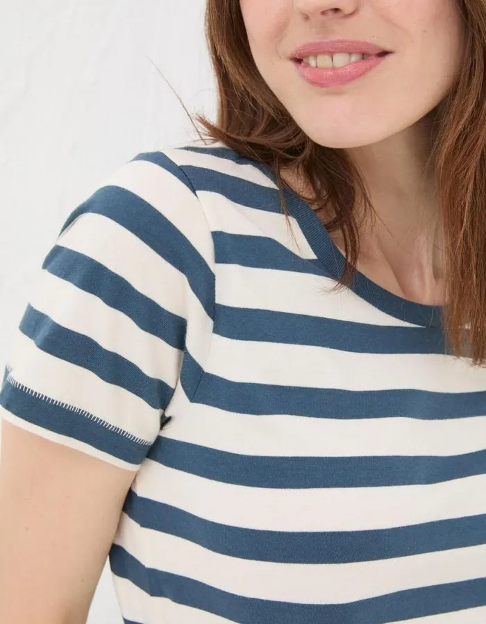 Women Tops and TShirts FatFace Natalie Stripe TShirt Navy