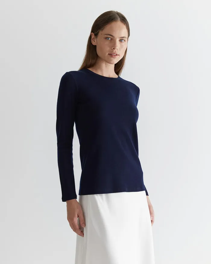 Women Tops and Tees Sportscraft Addison Babywool Top Navy