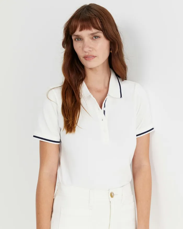 Women Tops and Tees Sportscraft Jodie Pique Polo White