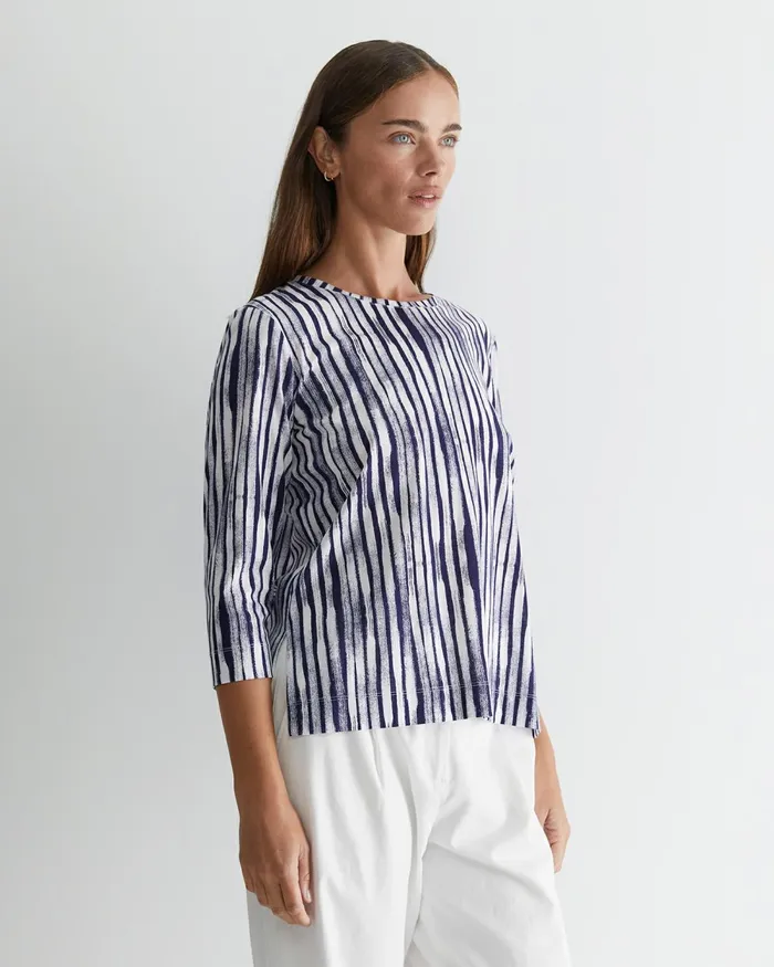 Women Tops and Tees Sportscraft Maya 34 Mercerised Tee Navywhite