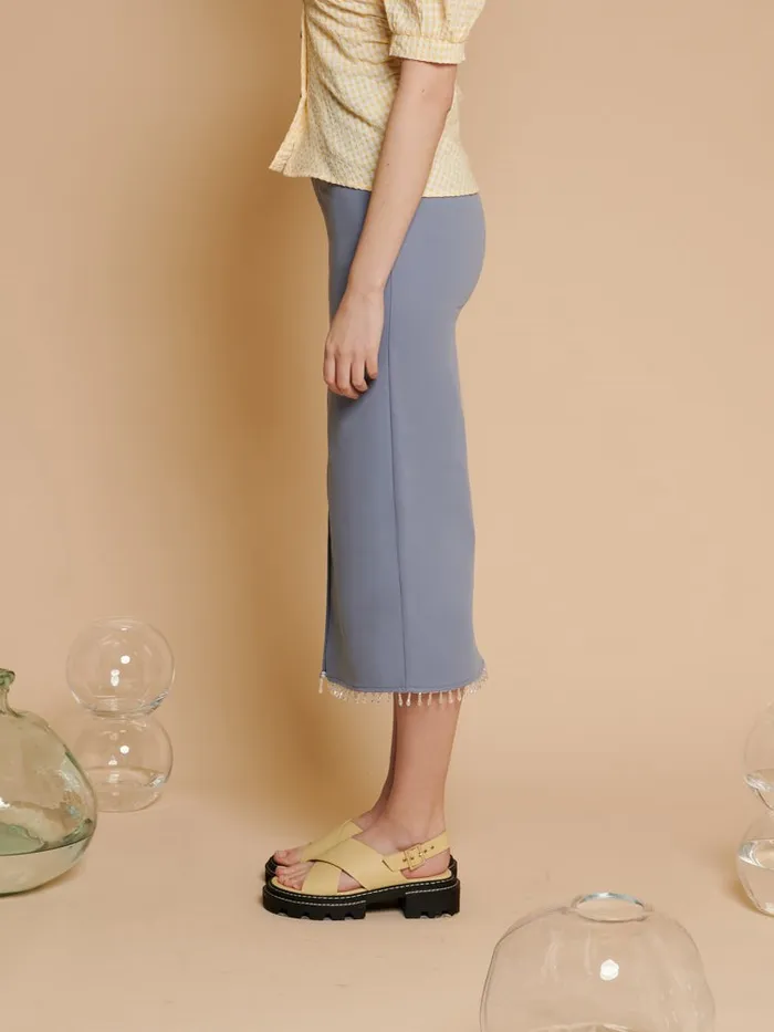 Womenswear Bottoms Sister Jane Ghospell Wren Embellished Skirt Aegean Blue Womenswear Bottoms Sister Jane Ghospell Wren Embellished Skirt Aegean Blue