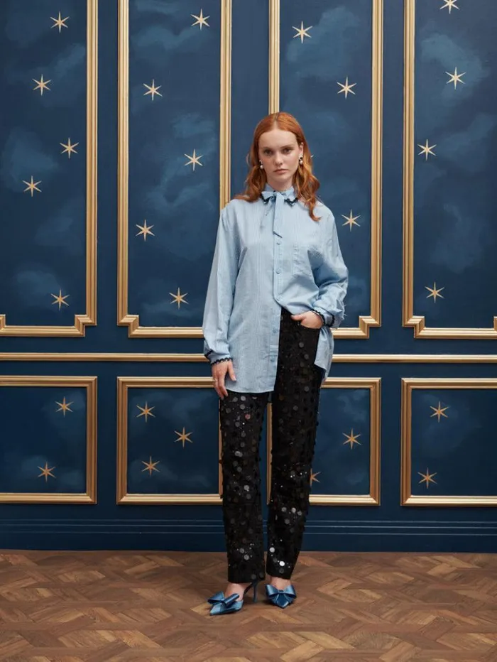 Womenswear Bottoms Sister Jane Naveen Sequin Jeans Coal Black