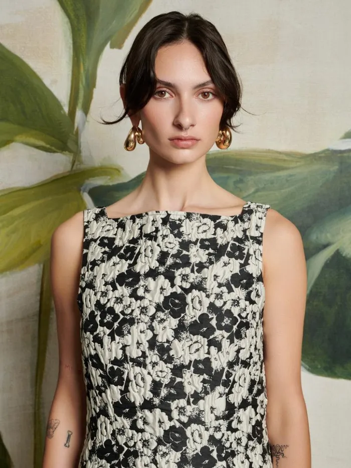 Womenswear Dresses Sister Jane Ghospell Greta Floral Mini Dress Black and White Floral