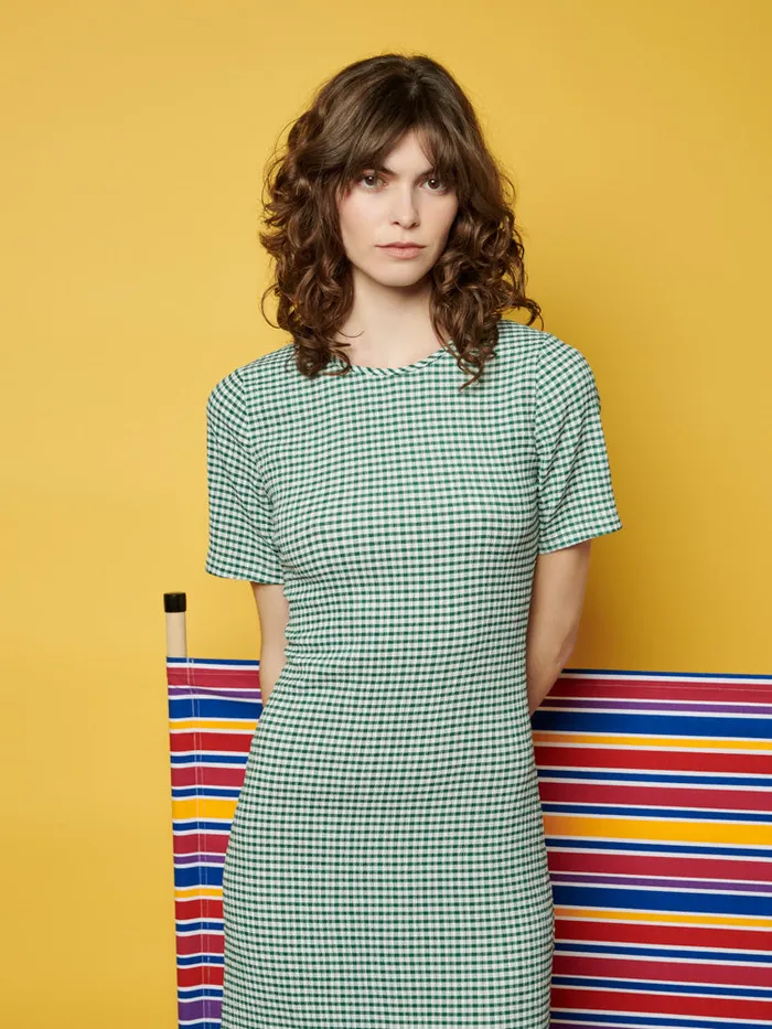Womenswear Dresses Sister Jane Ghospell Leila Check Midi Dress Envy Green Womenswear Dresses Sister Jane Ghospell Leila Check Midi Dress Envy Green