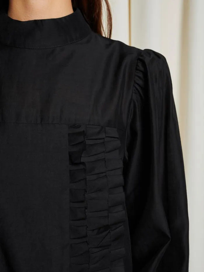 Womenswear Dresses Sister Jane Ghospell Lundy Ruffle Mini Dress Coal Black Womenswear Dresses Sister Jane Ghospell Lundy Ruffle Mini Dress Coal Black