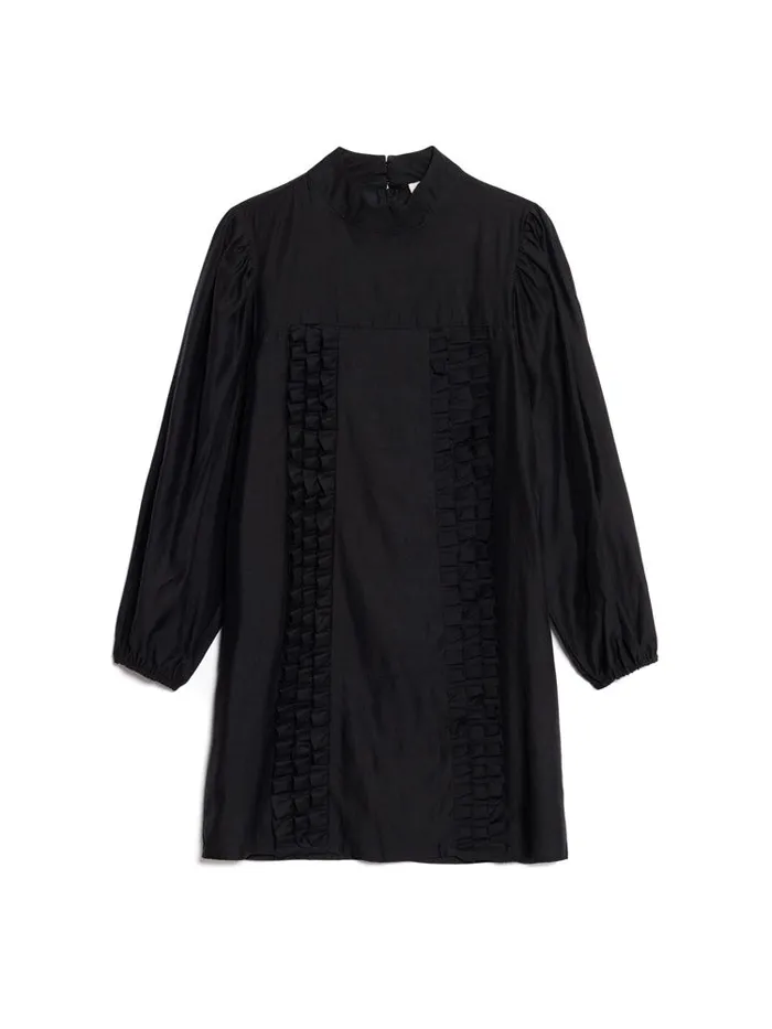 Womenswear Dresses Sister Jane Ghospell Lundy Ruffle Mini Dress Coal Black Womenswear Dresses Sister Jane Ghospell Lundy Ruffle Mini Dress Coal Black