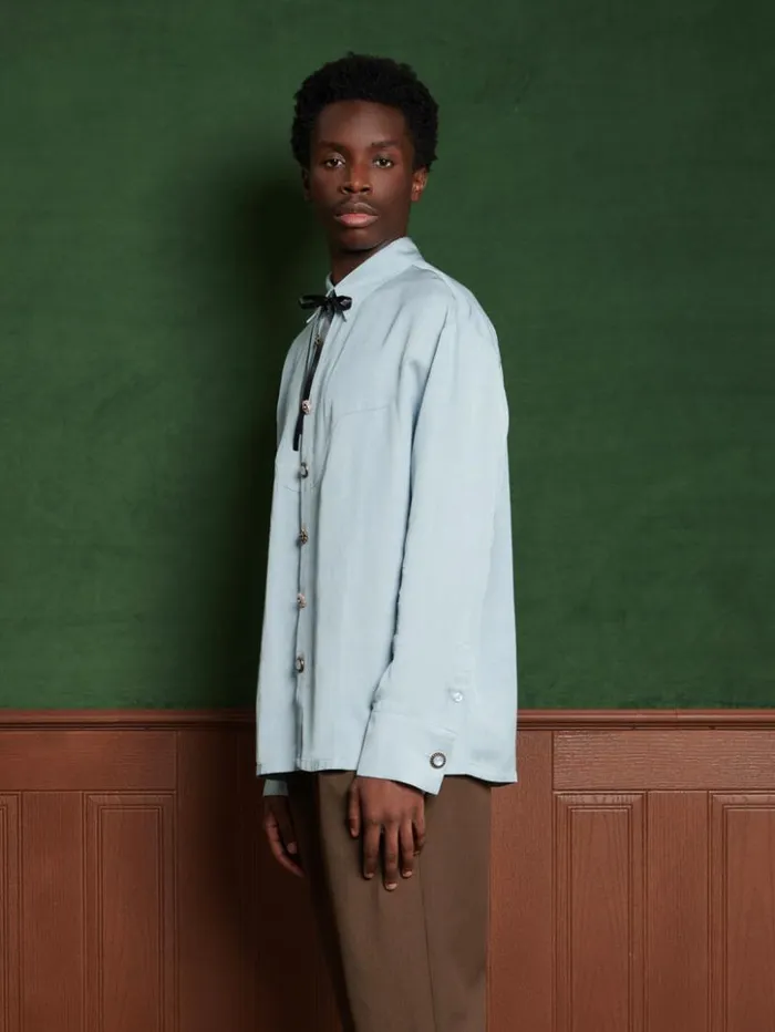 Womenswear Tops Sister Jane Arlo Button Shirt Cornflower Bue