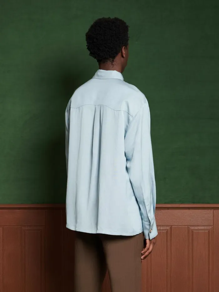Womenswear Tops Sister Jane Arlo Button Shirt Cornflower Bue