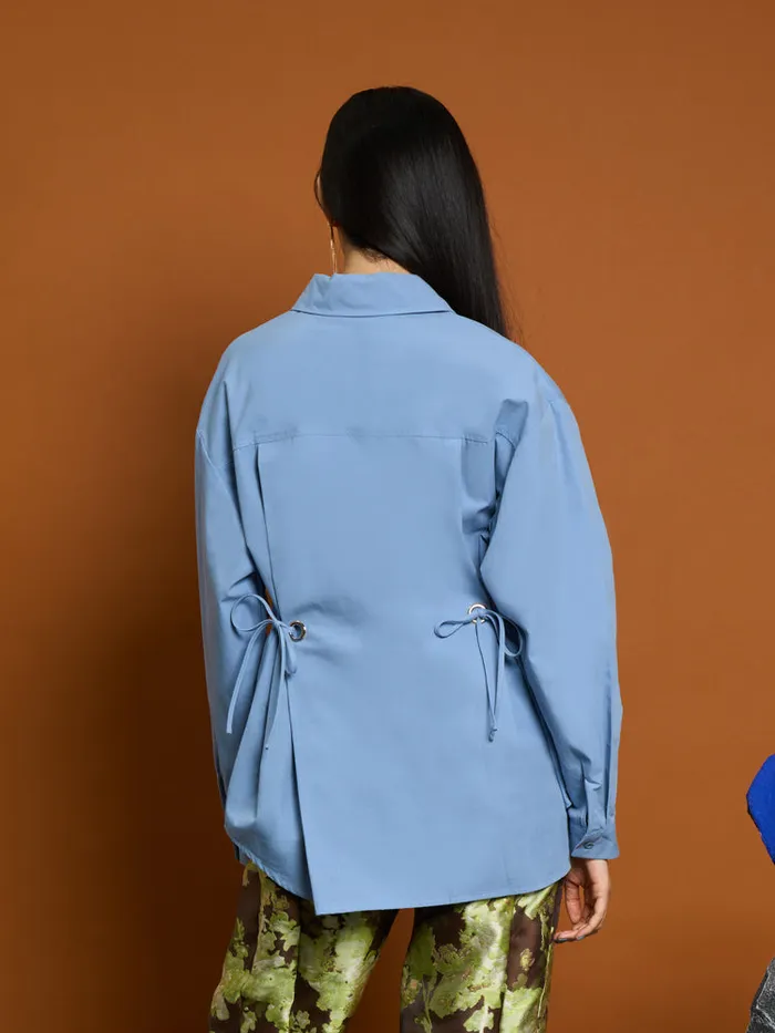 Womenswear Tops Sister Jane Ghospell Astin Eyelet Shirt Stone Blue