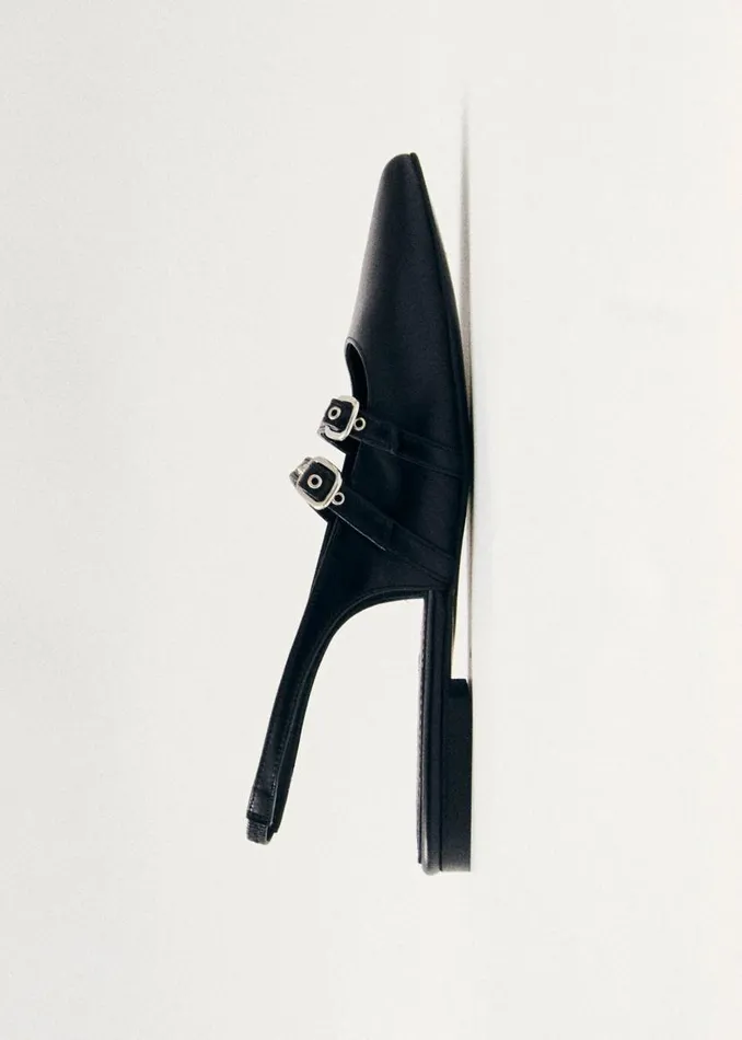 Wren Black Leather Ballet Flats Women ALOHAS Ballet Flats