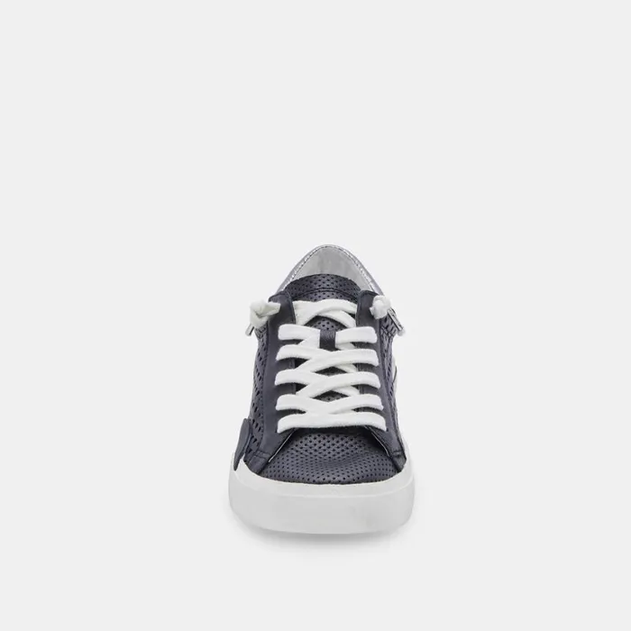 Zina Perforated Sneakers Black Perforated Leather Women Dolce Vita Sneakers