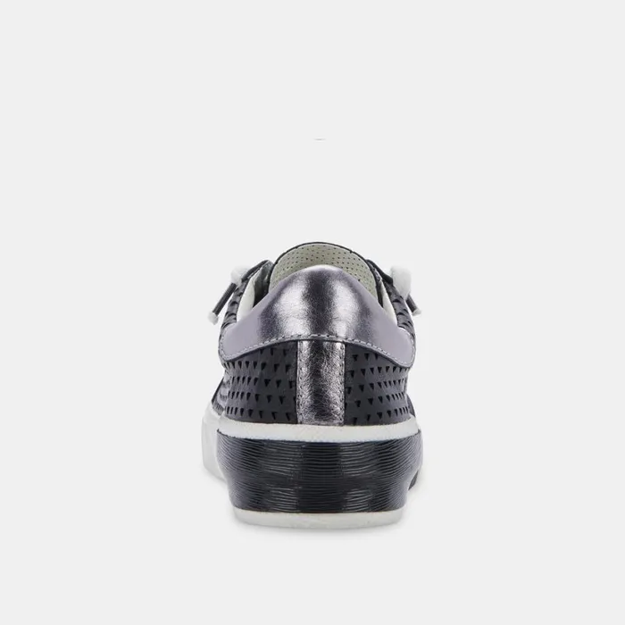 Zina Perforated Sneakers Black Perforated Leather Women Dolce Vita Sneakers