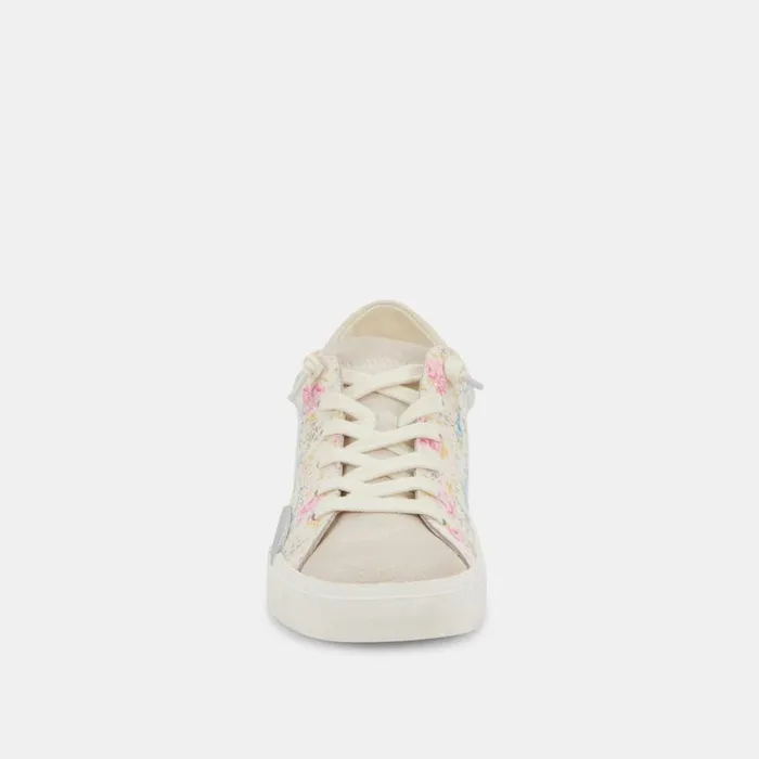 Zina Sneakers Blue Floral Leather Women Dolce Vita Sneakers