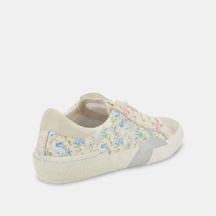 Zina Sneakers Blue Floral Leather Women Dolce Vita Sneakers