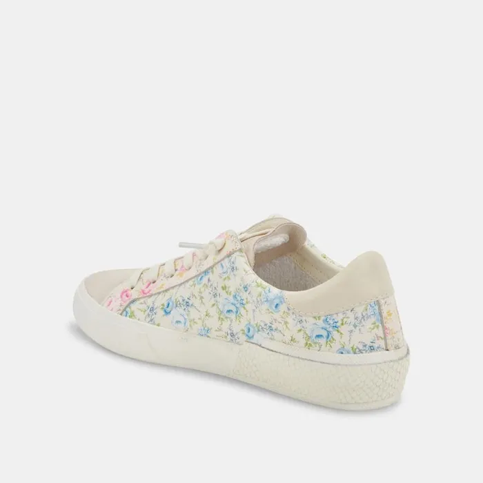 Zina Sneakers Blue Floral Leather Women Dolce Vita Sneakers